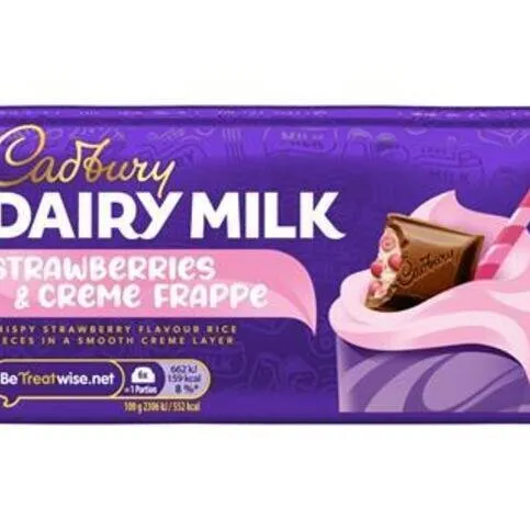 Dairy Milk Strawberries & Creme Frappe 115g