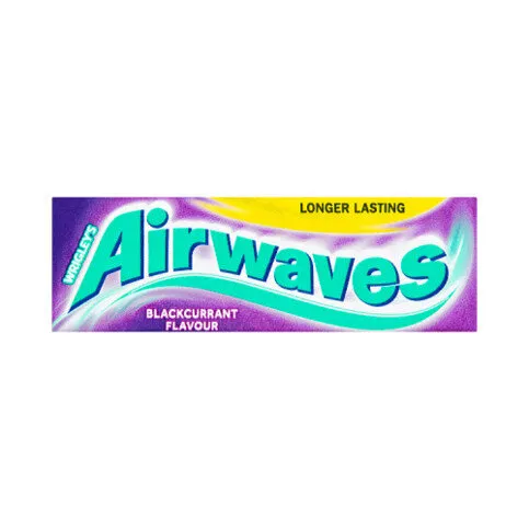 Airwaves Blackcurrant flavour Sugar Free Chewing Gum 10 Pieces