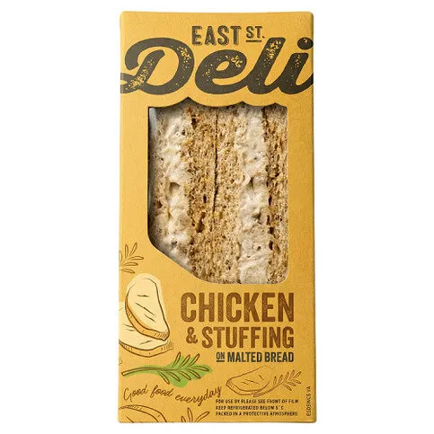 Deli Chicken & Stuffing on Malted Bread